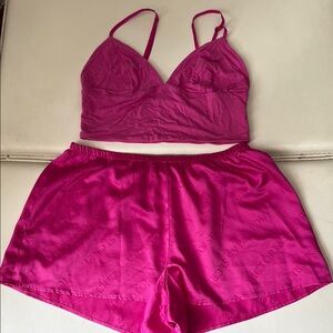 Victoria's Secret Pink Pajama Set Satin Finish